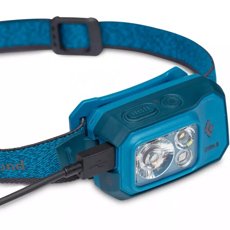 Latarka czołowa Czarny Diamond Storm 500-R (niebieska)