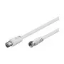 Wentronic Goobay kabel połączeniowy SAT/antenowy, biały, 1,5 m - wtyk F IEC/wtyk koncentryczny (11726)