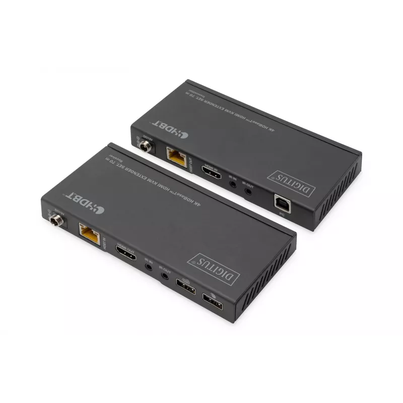 Zestaw przedłużacza KVM Digitus 4K HDBaseT HDMI 70 m Przewodowy