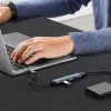 Hub USB QOLTEC 53792, USB-C 3.1 na 4 porty (USB 3.0 x1, USB 2.0 x3)