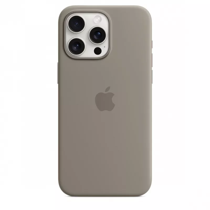 Silikonowe etui z MagSafe do iPhone 15 Pro Max - glina