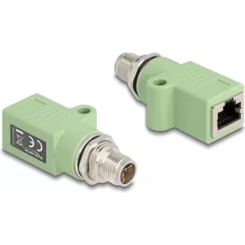 DeLOCK 60681 zmieniacz płci kabla M12 RJ45 Zielony