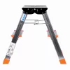 Składana drabinka stopniowa Krause Treppy srebrny 130020 — aluminium, 2 stopnie, udźwig 150 kg, po złożeniu 55×20 cm, waga 2 kg