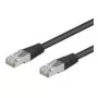 Wentronic Goobay CAT 5e kabel krosowy, SF/UTP, Czarny, 0,25 m - CCA miedź Mix (95211)