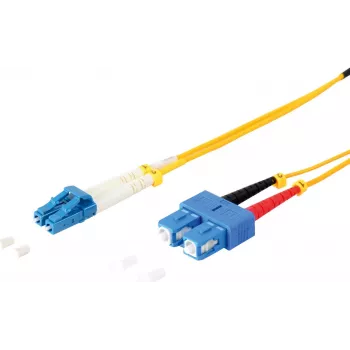 Światłowodowy dupleksowy kabel krosowy ShiverPeaks 77808 LC–SC 9/125µm OS1/OS2 1,0 m