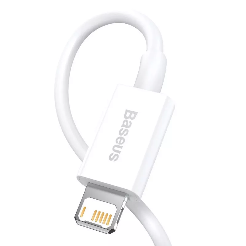 Kabel do telefonu komórkowego Baseus CALYS-A02 biały 1 m USB A Lightning
