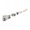 DeLOCK Keystone Module RJ45 jack to LSA Cat.6A metal latch tool-free 90° kątowy shielded