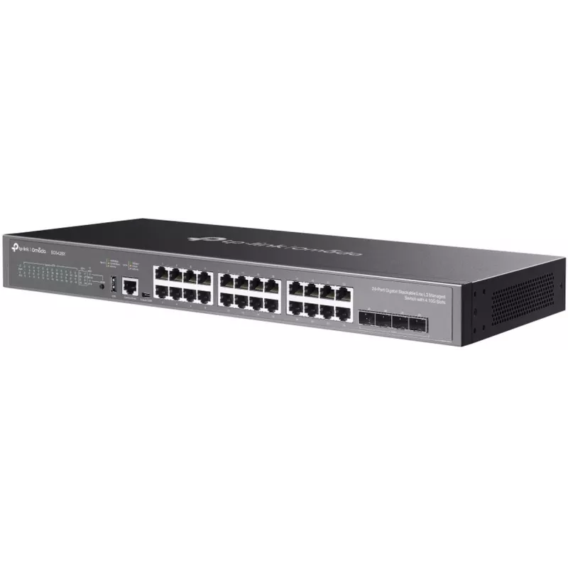Przełącznik sieciowy TP-Link Omada SG5428X, zarządzalny, L3, Gigabit Ethernet (10/100/1000), czarny