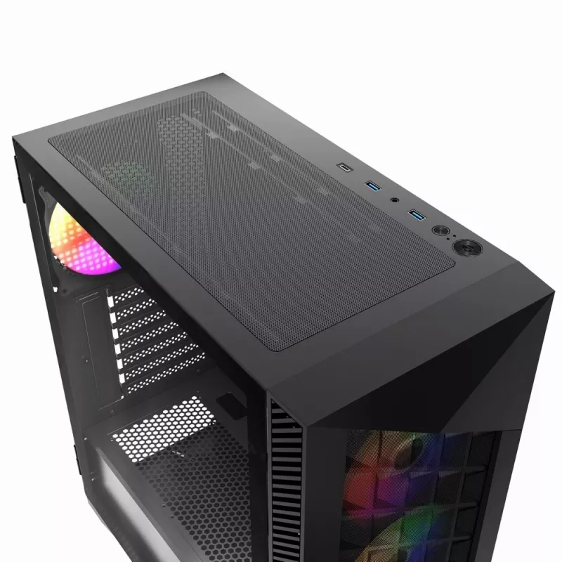 Gembird CCC-FC-900ARGB Obudowa gamingowa Fornax 900, ATX, czarna