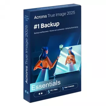 Acronis True Image Essentials – 5 PC/Mac, 1 rok