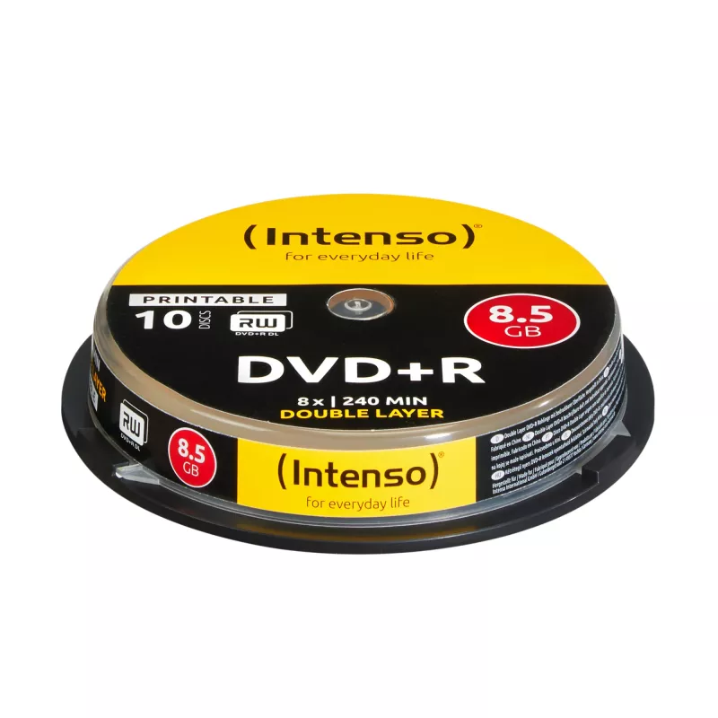DVD+R DL Intenso 1x10 8.5GB 8x Double Layer printable