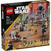 LEGO Star Wars Clone Trooper & Battle Droid Battle Pack Building Toys for Kids with Speeder Bike Vehicle 4 Minifigures and 5 figurki Gifts for Boys