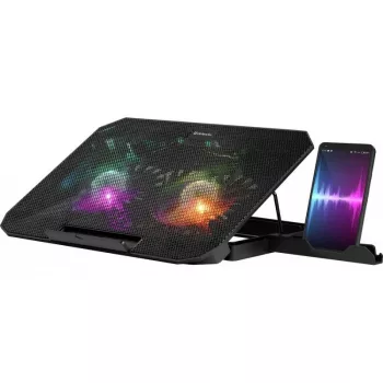 Podkładka chłodząca do notebooka DEFENDER NS-510 z 2 wentylatorami, 2 portami USB i podświetleniem RGB