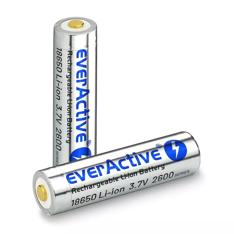 bateria everActive 18650 3.7V Li-ion 2600mAh micro USB with protection BOX