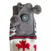 Slipper boot Glovii GQ4M unisex — winter polyester upper, synthetic outsole, carbon fibres, uni size, multi-pattern (szary/czerwony/biały)