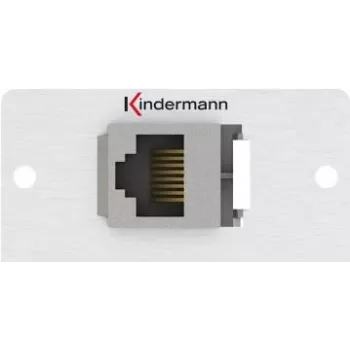 Kindermann Konnect 50 alu - Modulares Faceplate-Snap-In - RJ-45 (7444000423)