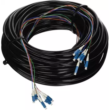Światłowód jednomodowy LC Ubiquiti FC-SM-300 91,44 m Czarny