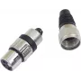 Złącze XLR 3-pinowe Omnitronic 30200111 — męskie/żeńskie złącze audio do mikrofonu i profesjonalnego audio