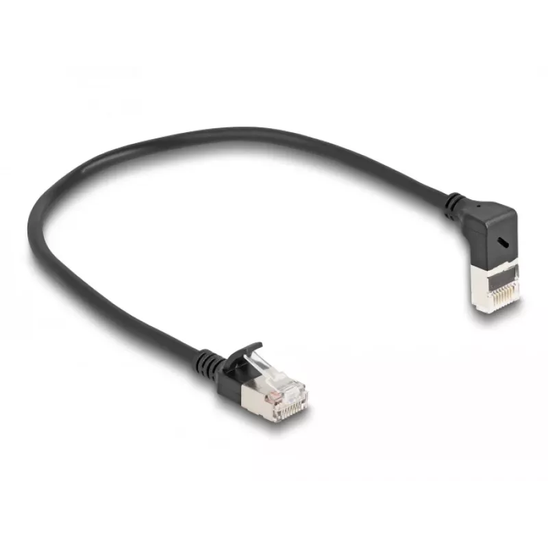 Kabel sieciowy DeLOCK RJ45 kat.6A 0,25 m czarny