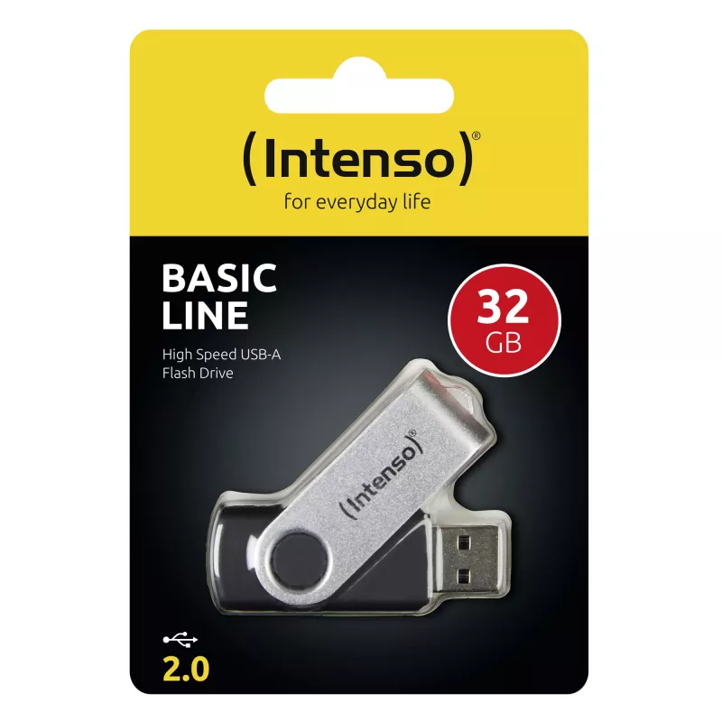 Pamięć USB Intenso 32 GB USB Type-A 2.0 Czarno-Srebrna