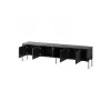 Szafka TV cama meble VERA 190x40x50 cm — blat i rama matowe czarne