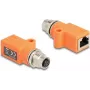 DeLOCK 60618 adapter złącza M12 RJ45 pomarańczowy
