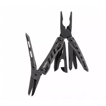 Multitool Nextool Mini FLAGSHIP NE20122 — 10-w-1 kompaktowe narzędzie wielofunkcyjne ze stali nierdzewnej, czarny, 67×27×17 mm, 83 g
