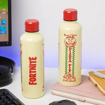 Butelka sportowa na wodę Paladone Fortnite Metal PP14736FO 500 ml, metalowe wykończenie, zakrętka