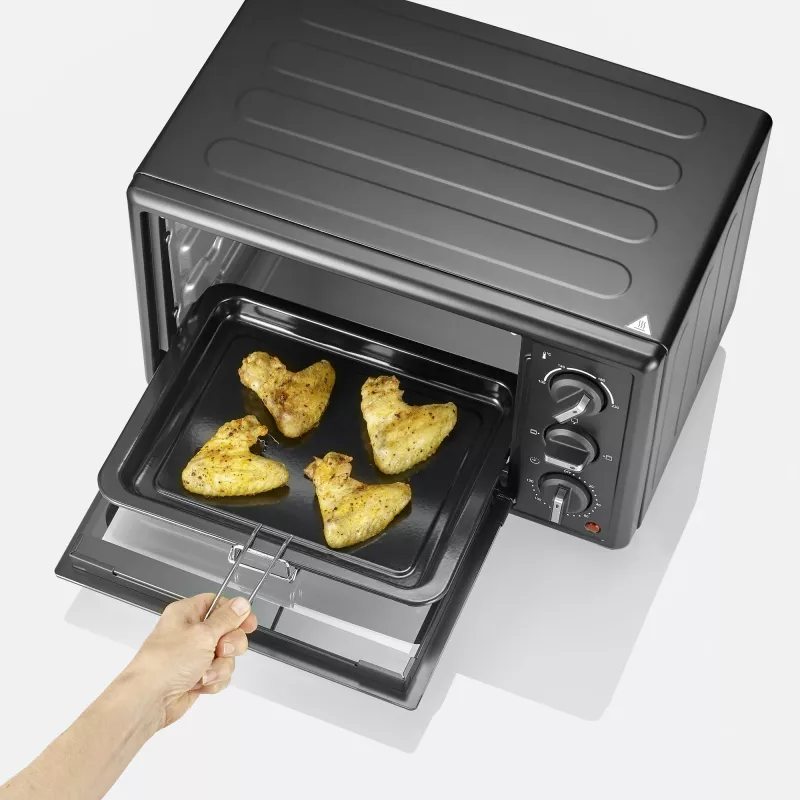 Elektryczny mini piekarnik SEVERIN TO 2078 — pojemność 20 l, 1600 W, czarny, wolnostojący