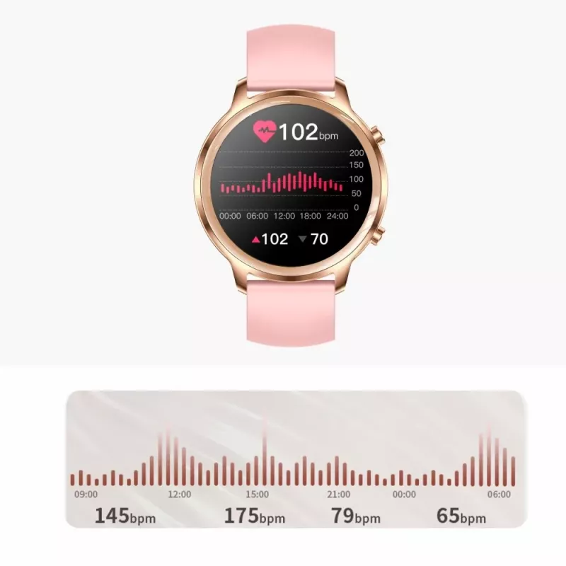 Smartwatch Manta Kelly 3.35 cm Różowy
