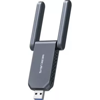 Bezprzewodowy adapter USB MERCUSYS MA37BEH — Wi-Fi 7 o wysokim zysku (BE6500) kompatybilny z USB-C/USB-A