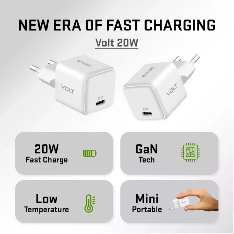 Ładowarka ścienna USB-C YENKEE YAC G20 20 W 3 A Power Delivery