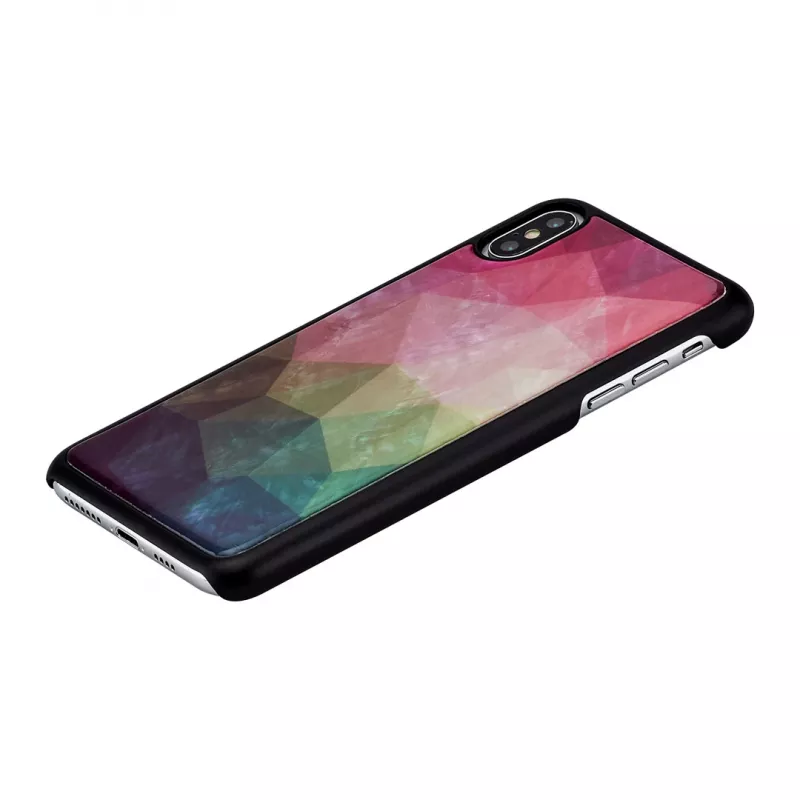 Etui ochronne na smartfon iKins dla iPhone XS Max — wzór wodnych kwiatów, czarny