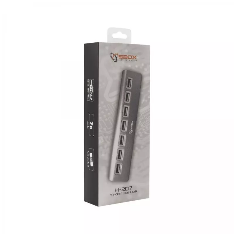 Sbox H-207 7-portowy hub USB