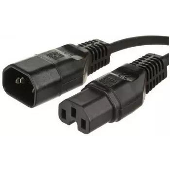 Microconnect PE011410 kabel zasilający Czarny 1 m wtyk C14 wtyk C15