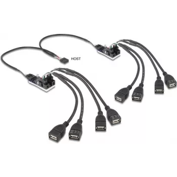 USB hub DELOCK 61072 — 8-portowy hub USB 2.0, zasilany przez magistralę