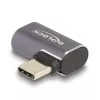 Adapter DeLOCK USB 40 Gb/s USB typu C PD 3.0 100 W męski na żeński kątowy lewo/prawo 8K 60 Hz metalowy
