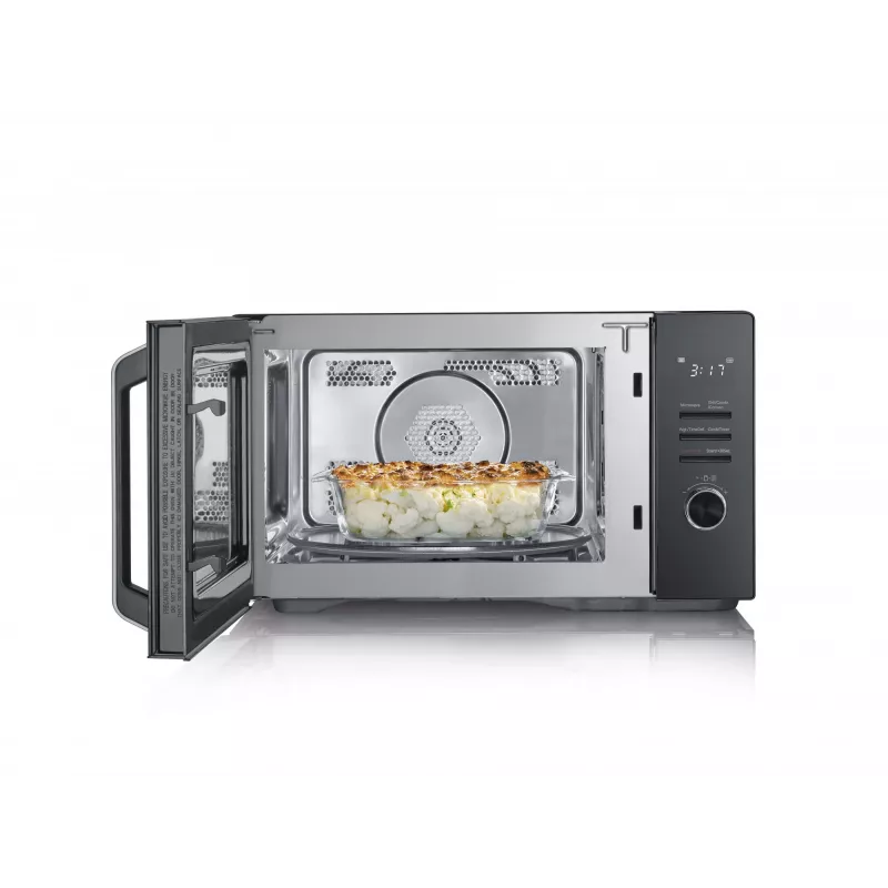 Kuchenka mikrofalowa z funkcją grill i termoobieg SEVERIN MW 7798, wolnostojąca, 29 l, 900 W, czarna, talerz obrotowy 315 mm