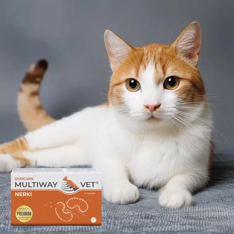Kapsułki suplementu diety JM Sante Multiway Vet Duocaps Kidneys dla psów i kotów, 60 szt., 150 g opakowanie kartonowe