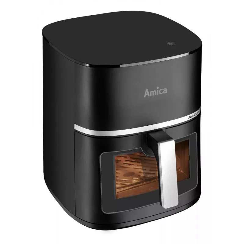 Frytkownica beztłuszczowa AMICA AFM 6020 — pojemność 7 l, 1800 W, regulowana temperatura i minutnik
