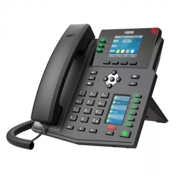 Telefon IP Fanvil X4U Czarny 12 linii LCD Wi-Fi Słuchawka przewodowa