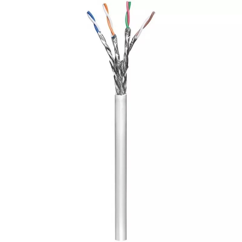 Wentronic Goobay Kabel sieciowy CAT 6, S/FTP (PiMF), Szary, 305 m - Mieszanka miedzi CCA, AWG 23/1 (drut), PVC (95696)