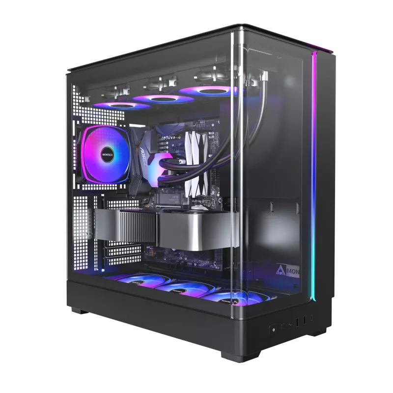 Obudowa PC Montech KING 45 PRO Czarny — micro ATX / Mini-ITX, Midi Tower