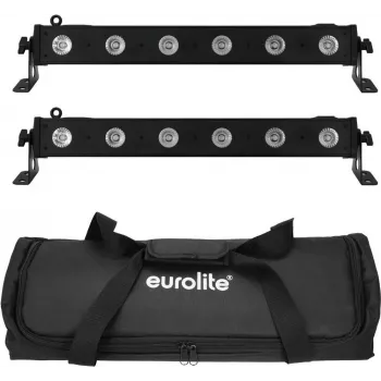 Zestaw listew LED EUROLITE 2x LED BAR-6 QCL RGBW z miękkim pokrowcem