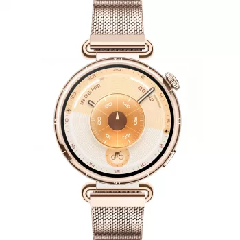 Smartwatch HUAWEI WATCH GT6 1.32 cala AMOLED, 41 mm, stal nierdzewna, złoty, pasek mediolański, IP69, 14-dniowa bateria