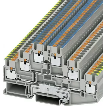 Phoenix Contact Push-In Three-Level Terminal Block PT PT 2,5-PE/L/N Szary Zawartość: 1 szt. (3210538)