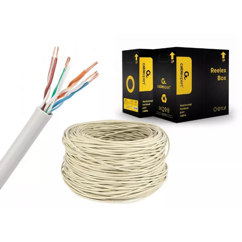 Kabel sieciowy Gembird UPC-5004E-L szary 304,8 m Cat5e