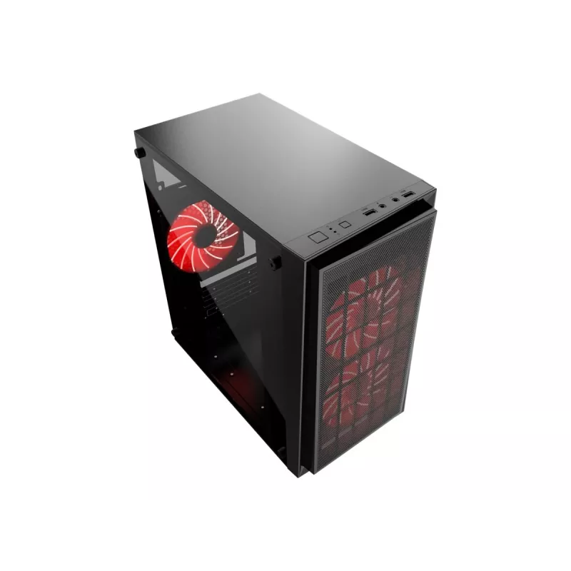 Obudowa PC GEMBIRD CCC-FORNAX-950R w stylu gamingowym, 3 x 12 cm wentylatory, czerwona