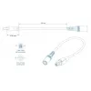 Kabel zasilający TELTONIKA PR2PD01B, 0,1 m, 4-pin, czarny