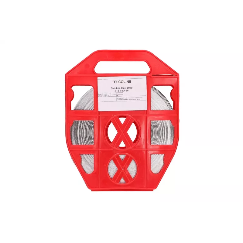 Taśma ze stali nierdzewnej Extralink SS201 0,7 mm do montażu na słupach energetycznych, 10 mm x 0,7 mm, 50 m